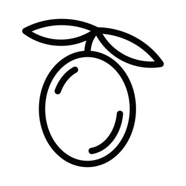 Yaprak vektör resimli zeytin meyvesi. Düzenlenebilir vuruş