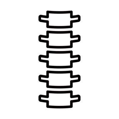 Omurga kemiği sütun vektör simgesi tıbbi stili. Düzenlenebilir vuruş