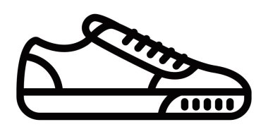 Kalın tabanlı spor ayakkabı ikonu. Düzenlenebilir vuruş