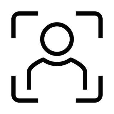 Kullanıcı profili tarama simgesi. Düzenlenebilir vuruş