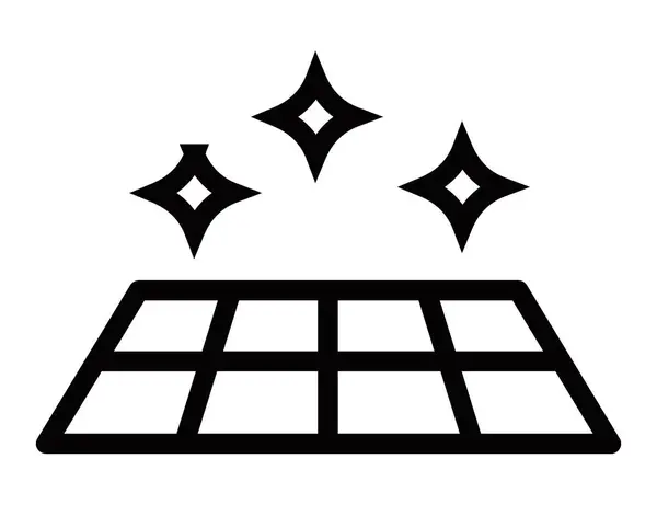 Pırıl pırıl parlayan zemin simgesi, taslak vektör. Düzenlenebilir vuruş