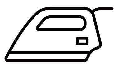 Demir vektör çizimi, düzgün doğrusal ve kalın bir şekilde. Düzenlenebilir vuruş