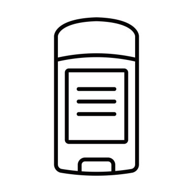 Deodorant çubuğu hijyen ürünü vektör çizimi. Düzenlenebilir vuruş