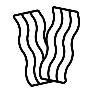 Kıtır pastırma dalgalı şeritler. Vektör çizimi. Düzenlenebilir vuruş