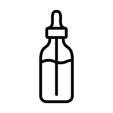 Temel yağ şişesi ikonu. Vektör çizimi. Düzenlenebilir vuruş