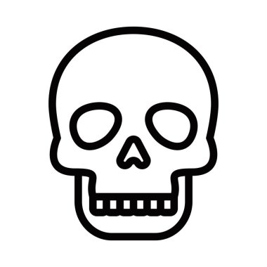 İnsan kafatası tehlikeli vektör çizimi. Düzenlenebilir vuruş