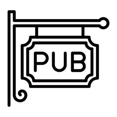 Klasik bar işareti vektör illüstrasyonu. Düzenlenebilir vuruş