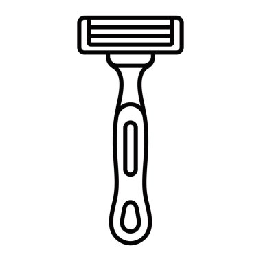 Keskin bıçaklı el traşı jileti. Vektör simgesi. Düzenlenebilir vuruş