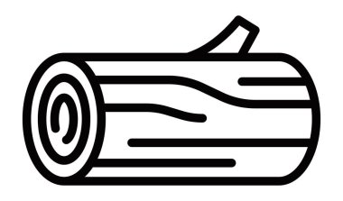 Siyah beyaz bir kütük gösterilir. Kütük uzun ve pürüzlü bir dokusu var. Kesilmiş bir odun parçasıdır. Düzenlenebilir Vuruş