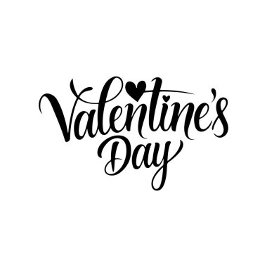 Sevgililer Günü tipografi siluet vektör sanatı 