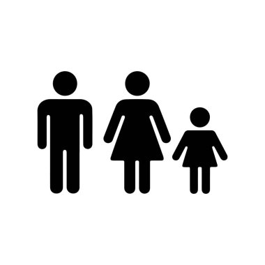 Aile simgesi siluet vektör sanatı
