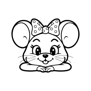 carton mouse silhouette vector arts  clipart