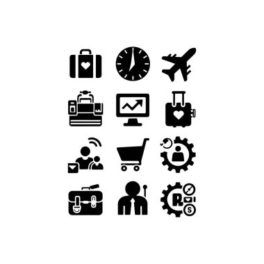 siyah doldurulmuş logo simgesi vektör sanatı 