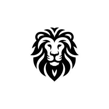 aslan başı vektör illüstrasyonu