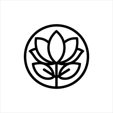 çiçek logosu siluet vektör sanatı 