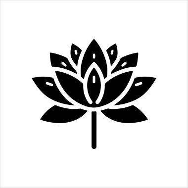 çiçek logosu siluet vektör sanatı 