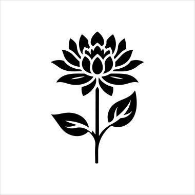 çiçek logosu siluet vektör sanatı 