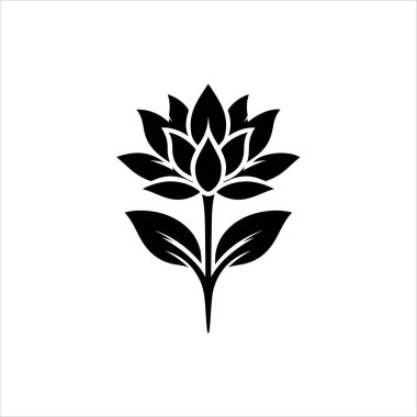 çiçek logosu siluet vektör sanatı 