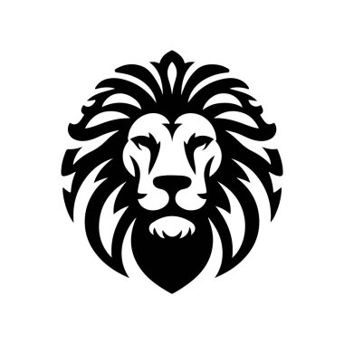 aslan başı vektör illüstrasyonu