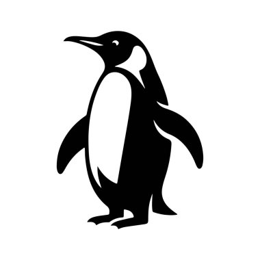 penguen vektör illüstrasyon silueti 