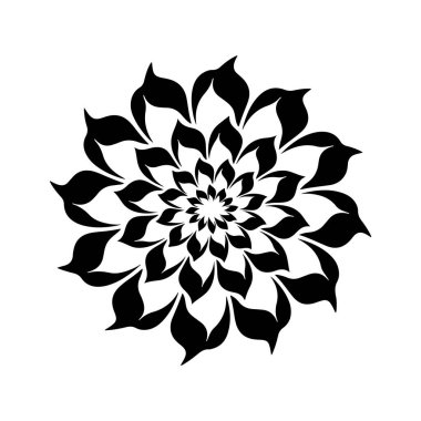  Çiçek tasarımı silueti.