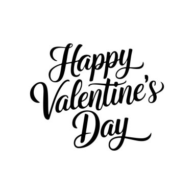 Sevgililer Günü tipografi silueti çizimi