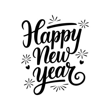 mutlu yeni yıl tipografi