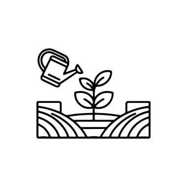 eko çiftlik simgesi silueti çizimi