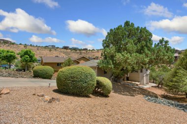 Avlusu olan bir ev. Yüksek kalite fotoğraf