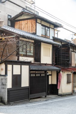 Zen bahçeli Japon mimarisi. Yüksek kalite fotoğraf