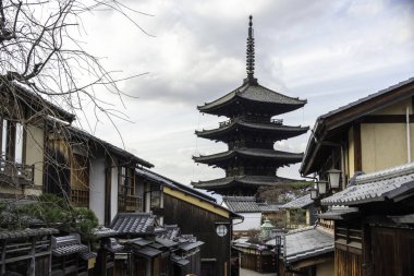 Japonya, Kyoto 'da Gion' a doğru yürüyorum. Yüksek kalite fotoğraf