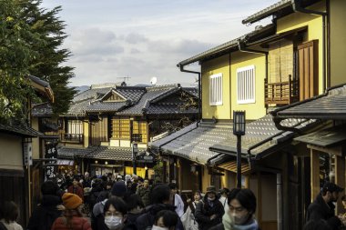 Kyoto, Japan - Dec 27 2024: Walking through Gion in Kyoto, Japan . High quality photo clipart