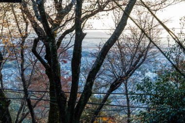 a view of the sunset over Kyoto, Japan. High quality photo clipart