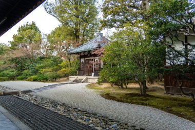 Japonya, Kyoto 'da bir zen bahçesi. Yüksek kalite fotoğraf