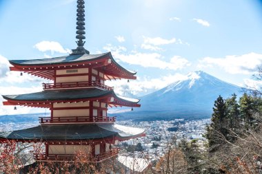 Japonya 'daki Fuji Dağı manzarası. Yüksek kalite fotoğraf