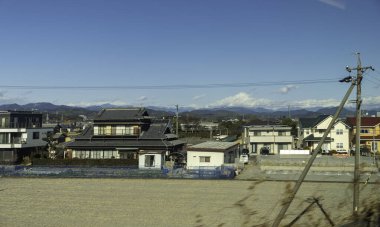 Japon kırsal kesiminde kırsal alan. Yüksek kalite fotoğraf
