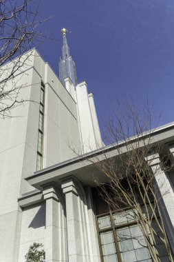 5 Ocak 2025 'te Tokyo, Japonya' daki lds tapınağında. Yüksek kalite fotoğraf