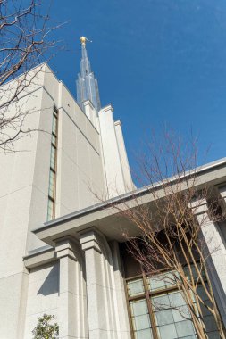 5 Ocak 2025 'te Tokyo, Japonya' daki lds tapınağında. Yüksek kalite fotoğraf