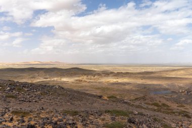 Fas kırsalında bir çöl manzarası. Yüksek kalite fotoğraf