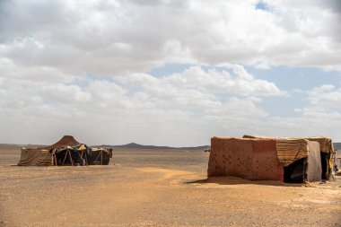 Fas kırsalında bir çöl manzarası. Yüksek kalite fotoğraf