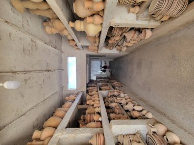 Fez, Fas 'ta el yapımı çömlek. Yüksek kalite fotoğraf