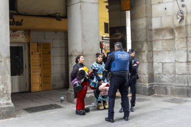 Madrid, İspanya - 1 Mart 2024: Madrid, İspanya etrafında yürüyüş. Yüksek kalite fotoğraf