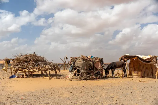 Sahra yakınlarındaki Fas berberi köyü. Yüksek kalite fotoğraf