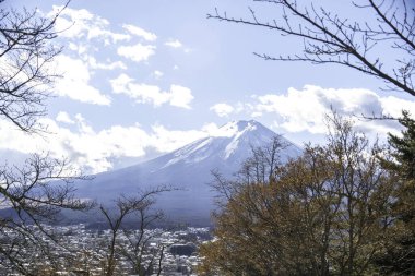 Japonya 'daki Fuji Dağı manzarası. Yüksek kalite fotoğraf