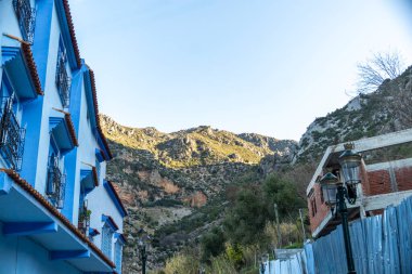 Geceleri şefimiz Şef Chaouen 'de geziniyor. Yüksek kalite fotoğraf