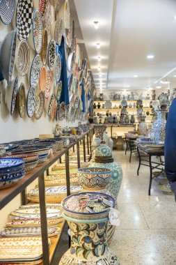 Fez, Fas 'ta el yapımı çömlek. Yüksek kalite fotoğraf