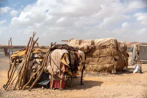 Sahra yakınlarındaki Fas berberi köyü. Yüksek kalite fotoğraf