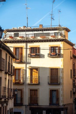 Toledo İspanya 'daki eski mimari. Yüksek kalite fotoğraf