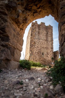İspanya 'nın güneyindeki kale harabeleri. Yüksek kalite fotoğraf