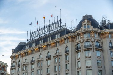 Madrid, İspanya - 1 Mart 2024: Madrid 'de bir gün. Yüksek kalite fotoğraf